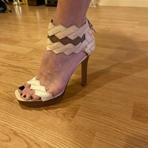 VIA SPIGA ANKLE STRAP HEELS